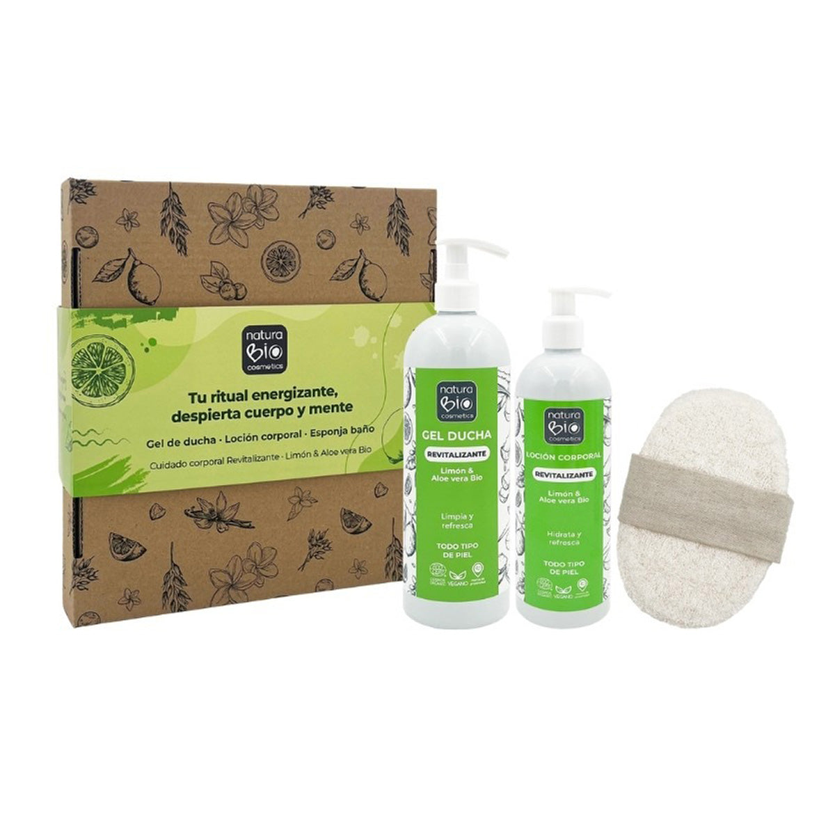 Cofre Higiene y cuidado corporal Revitalizante + Obsequio caja regalo NaturaBIO Cosmetics