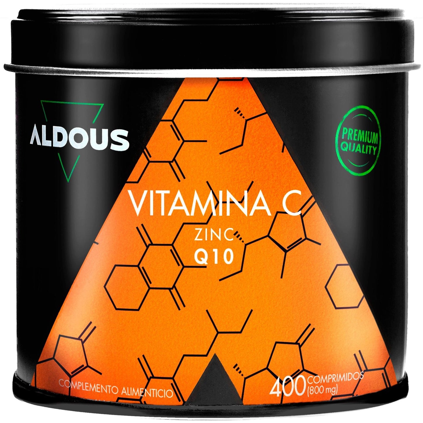 Vitamina C con Zinc y Coenzima Q10 Aldous 400 Comprimidos