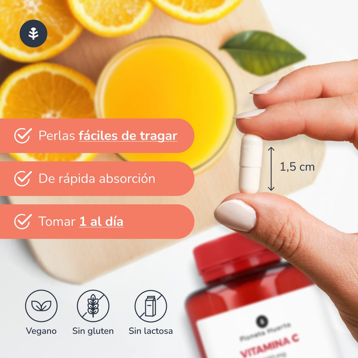 Pack 2x Vitamina C 1000 mg Planeta Huerto 90 cápsulas vegetales