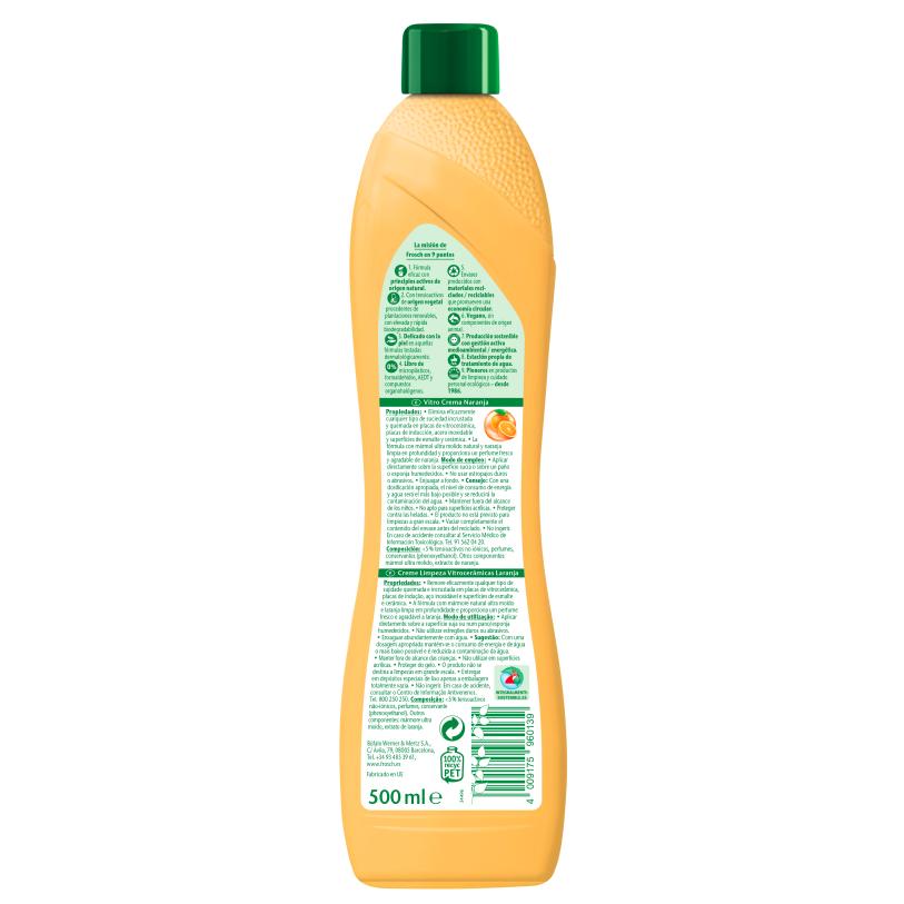 Vitrocerámica naranja Frosch 500 ml
