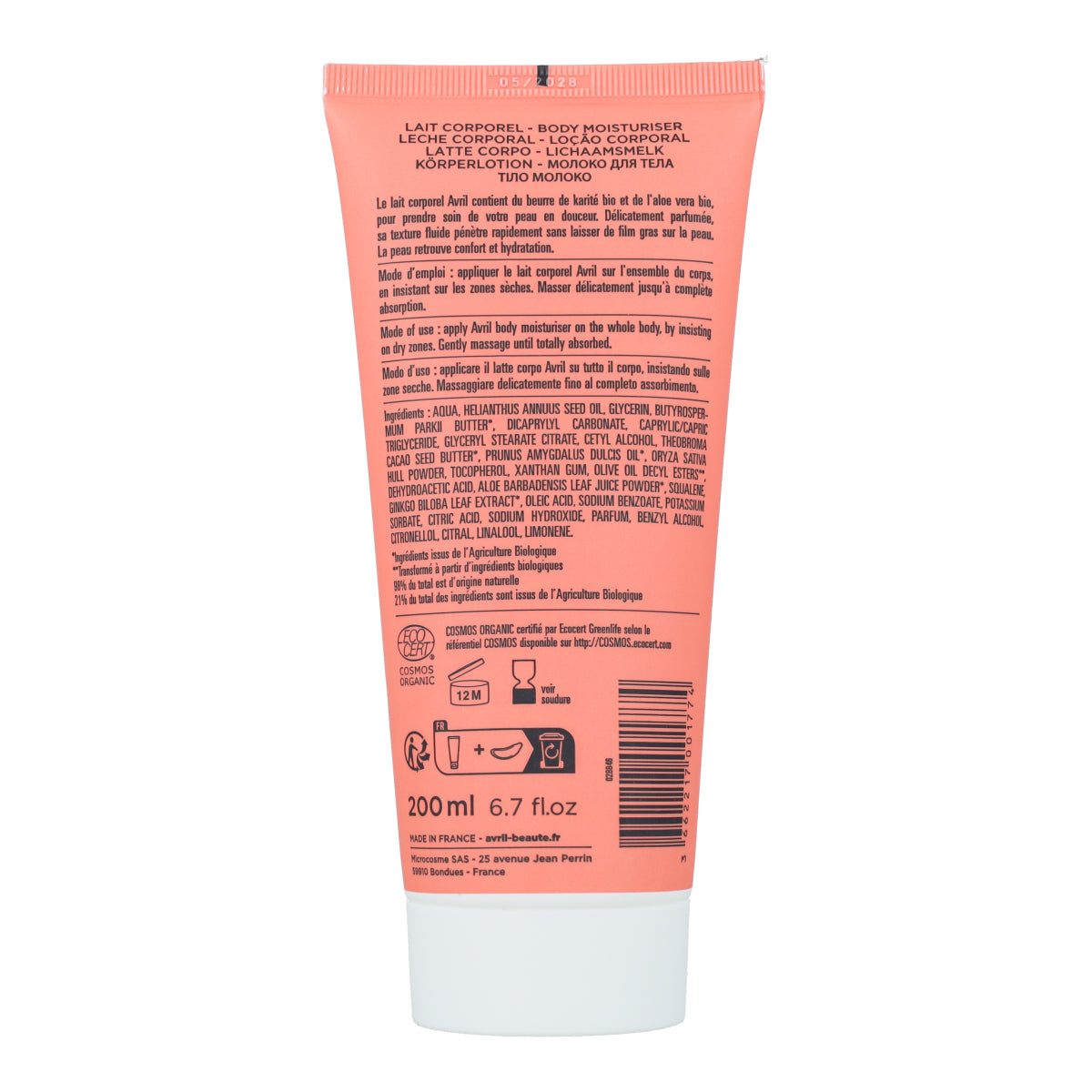 Crema hidratante cuerpo ECO Avril 200 ml