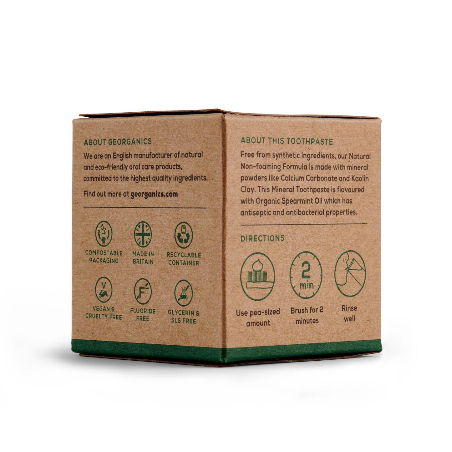 Dentífrico natural Hierbabuena y Coco Georganics 60 ml