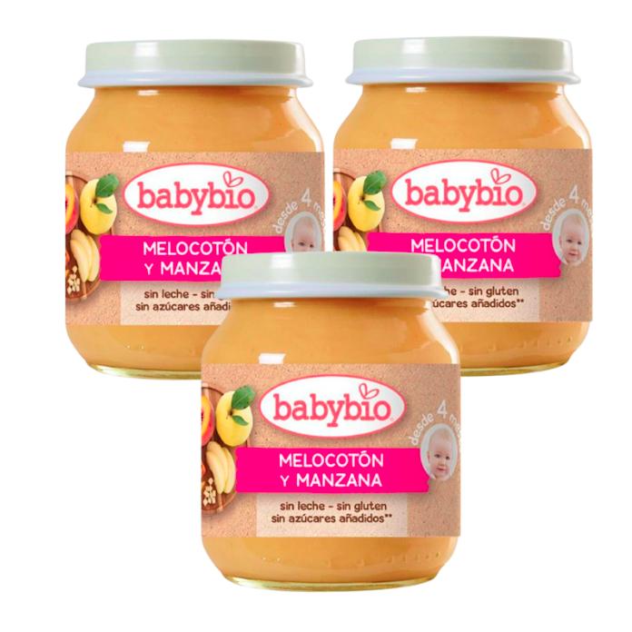 Pack PROMO 3x Tarrito Melocotón y Manzana 130 g Babybio