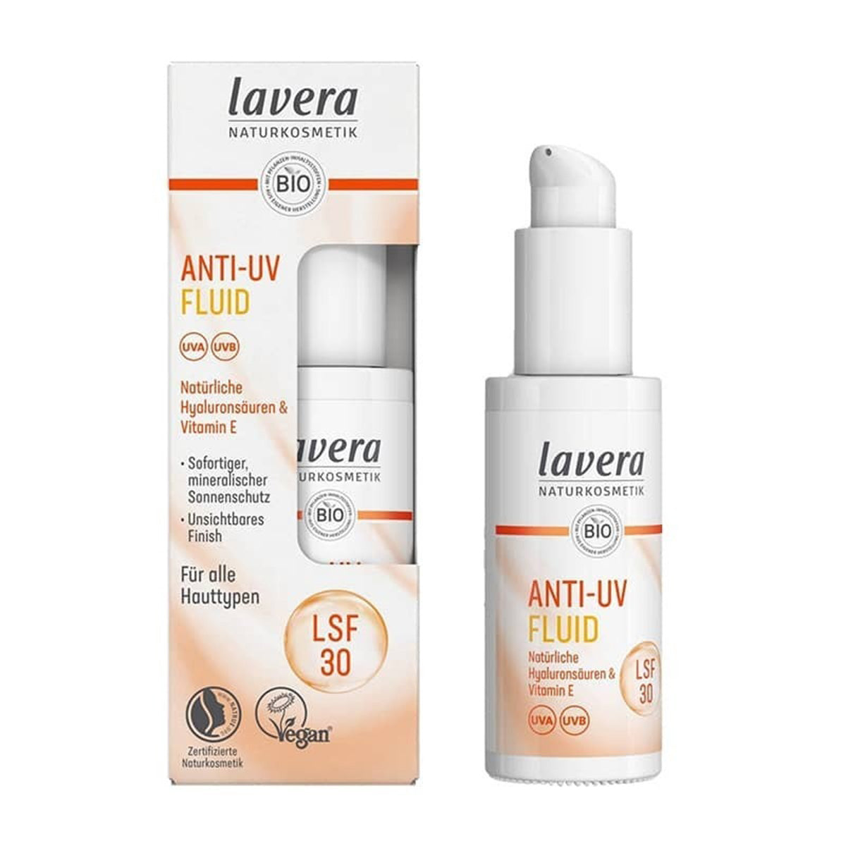 Fluido Solar Facial spf30 glow by nature Lavera 30 ml