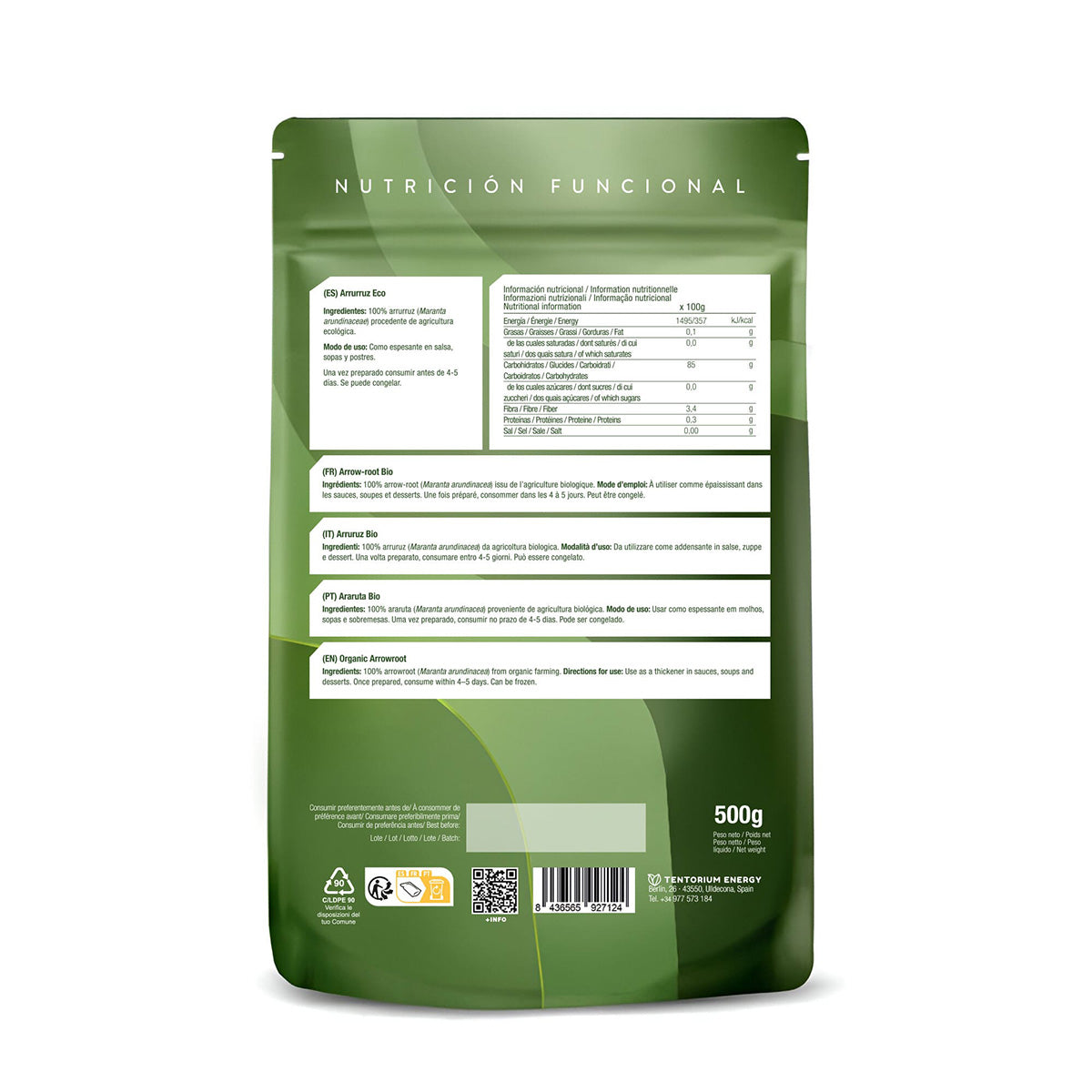 Arrurruz ECO harina XL Energy Feelings 500 g