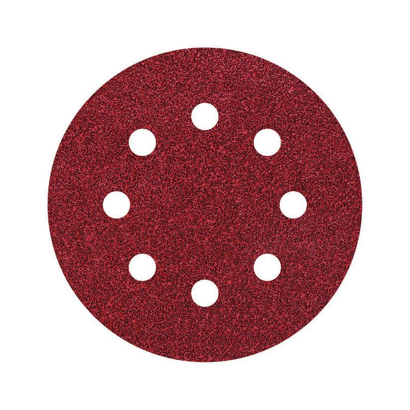25 discos adhesivos de lijar perforadas Ø 125 mm Wolfcraft Grano 40