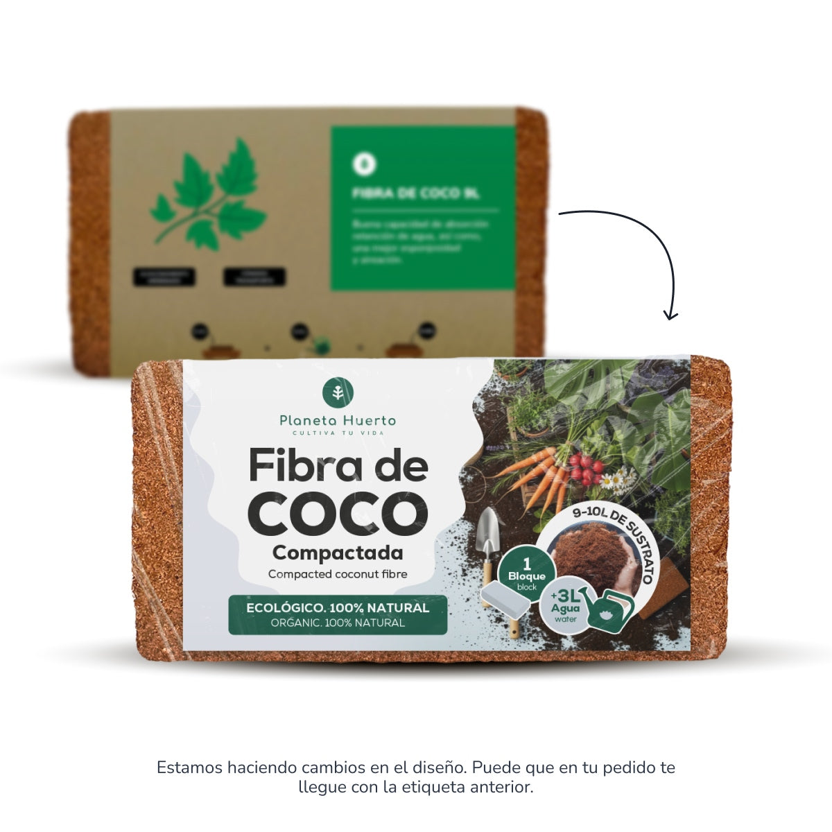 Sustrato Fibra de Coco Planeta Huerto 9 Litros