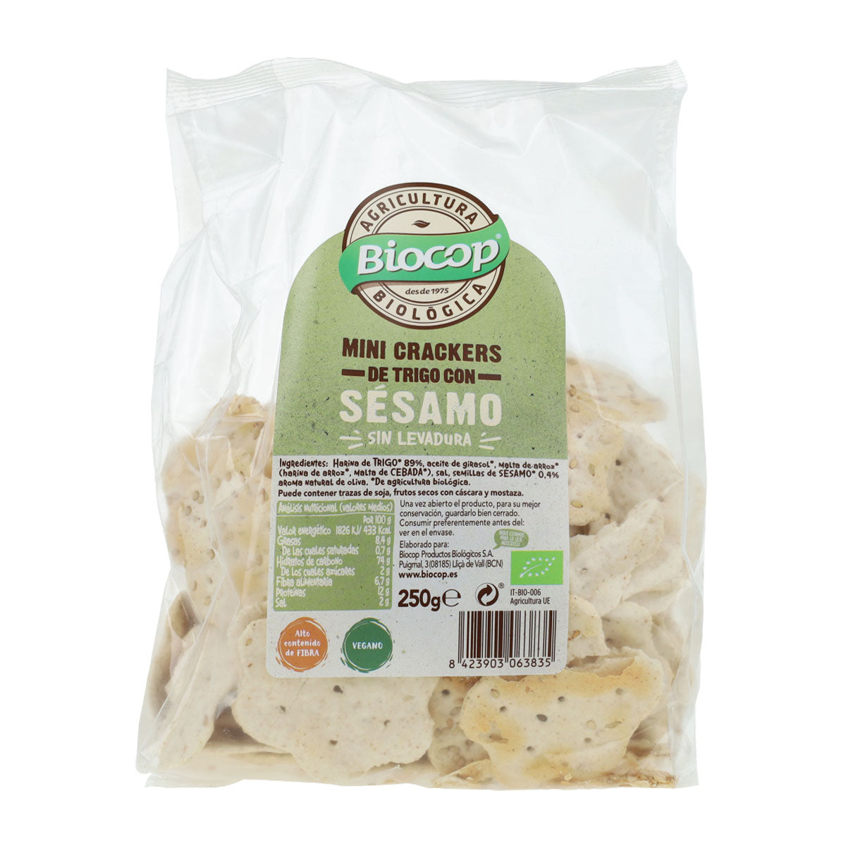 Biocop mini wheat crackers with sesame seeds 250 g