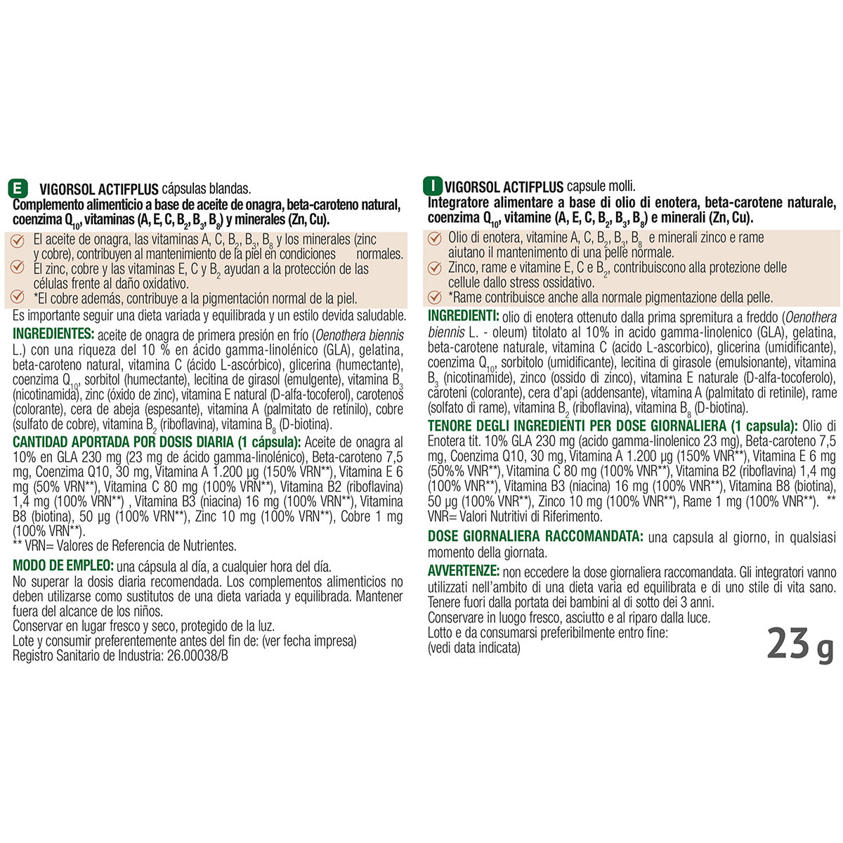 Vigor Sol Aptif Plus Santiveri 30 Pearls