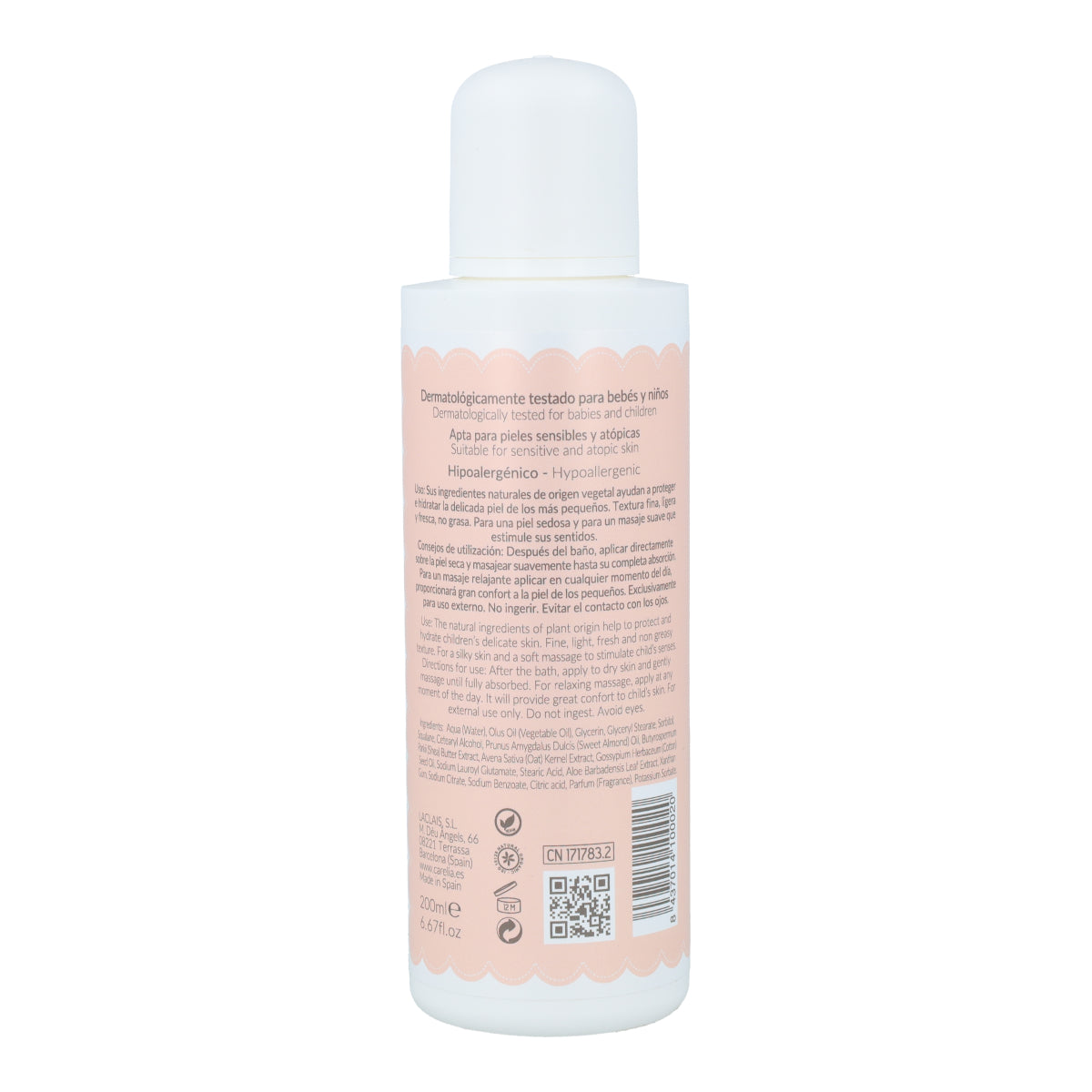 Leche Corporal Hidratante para Bebés Carelia 200 ml