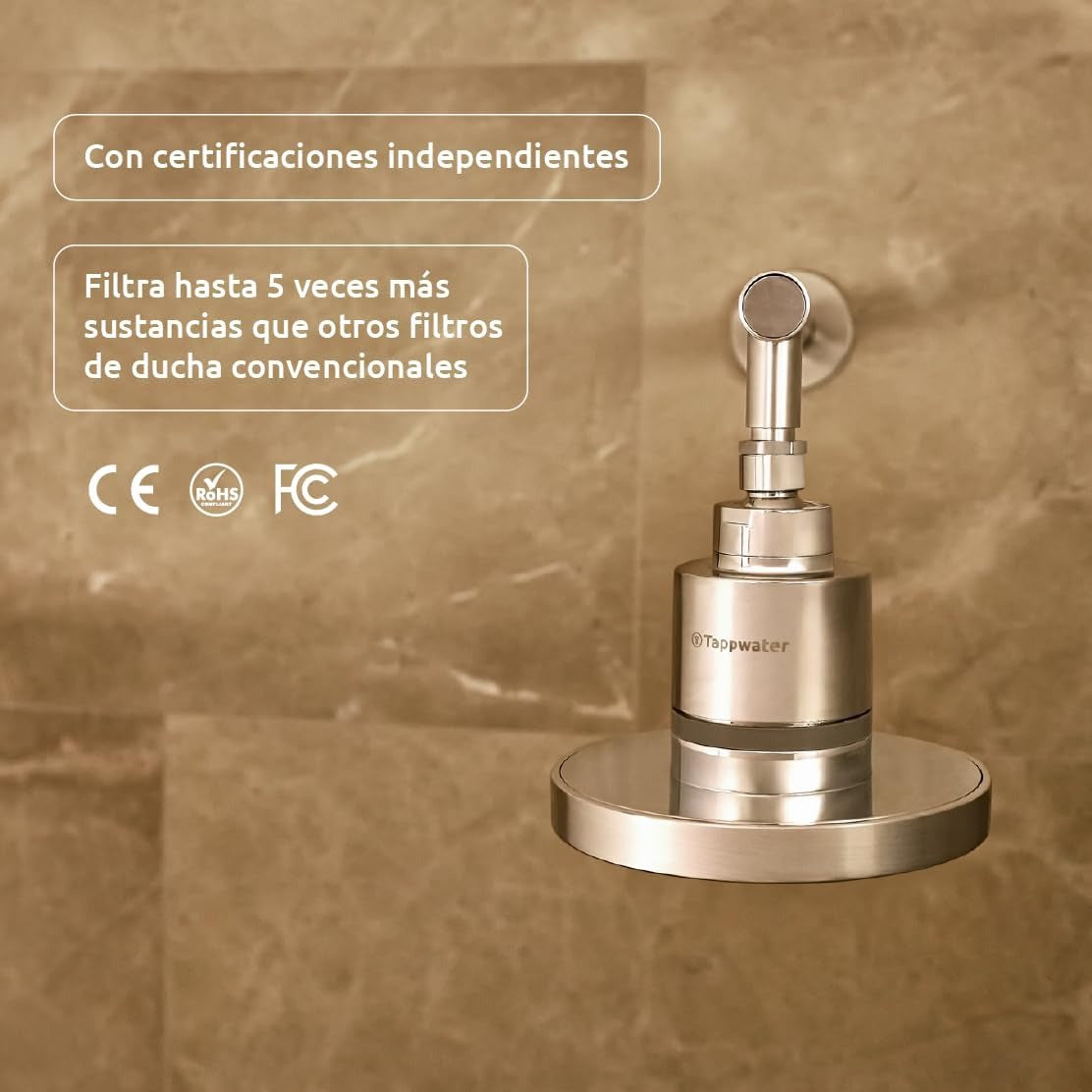 Pack anual Cabezal de ducha con filtro ShowerPro Rain SMR Tappwater