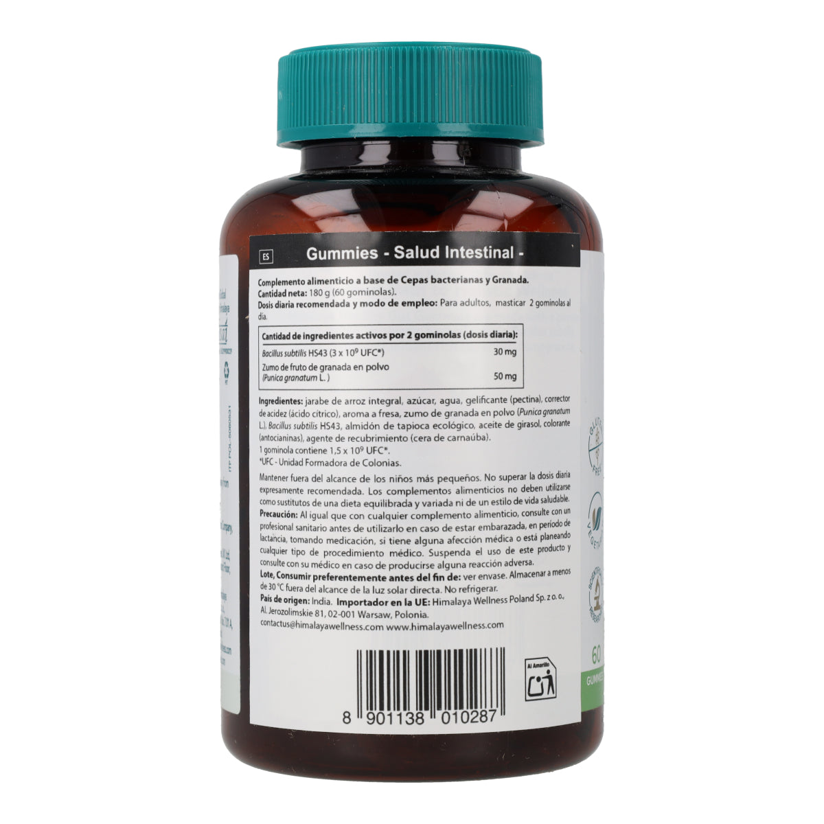 Gummies Salud intestinal Himalaya 60 cápsulas