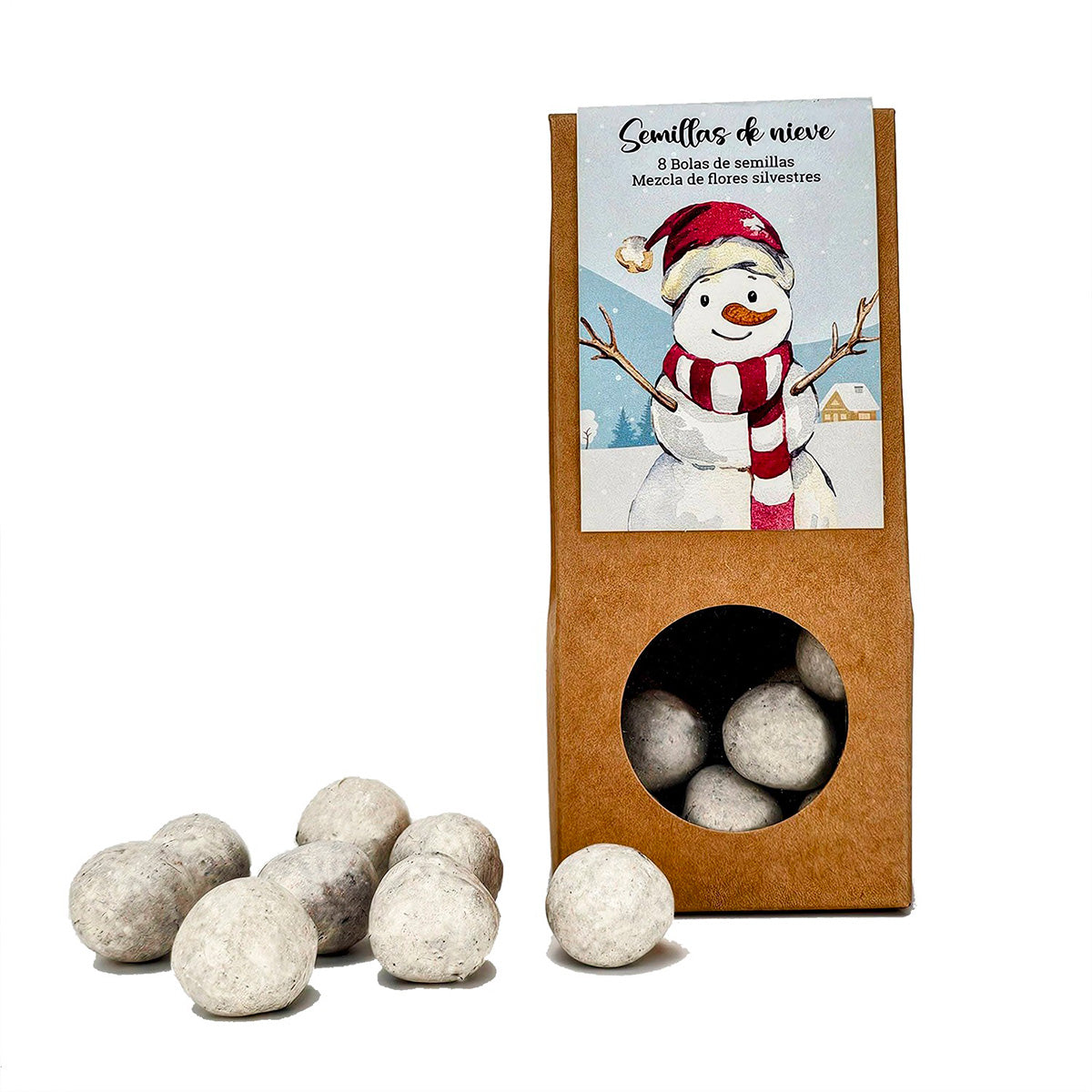 Bolas de Semillas Plantables Muñeco de Nieve Regalo Ideal, Garden Pocket