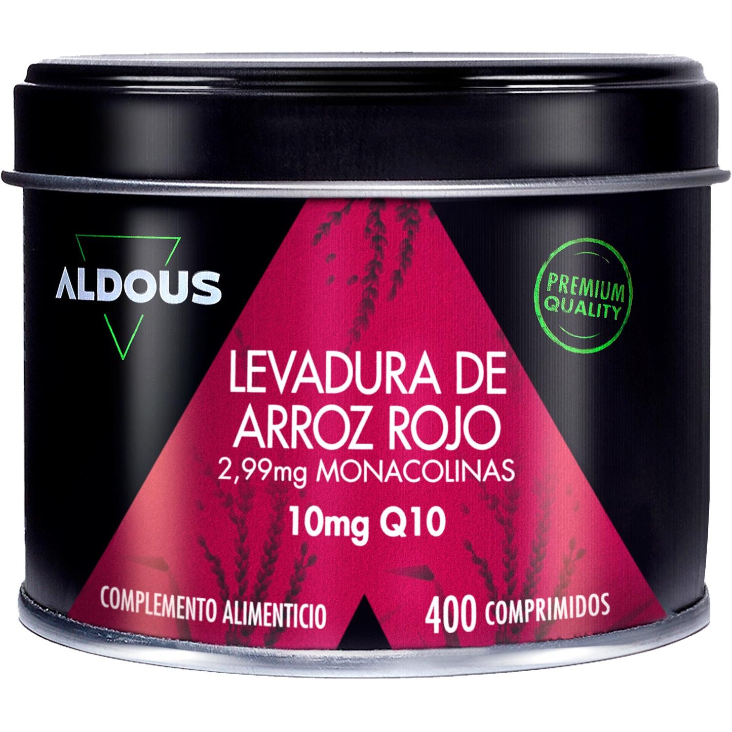 Levadura de Arroz Rojo 2,99 mg de Monacolina con Coenzima Q10 Aldous Bio 400 comprimidos