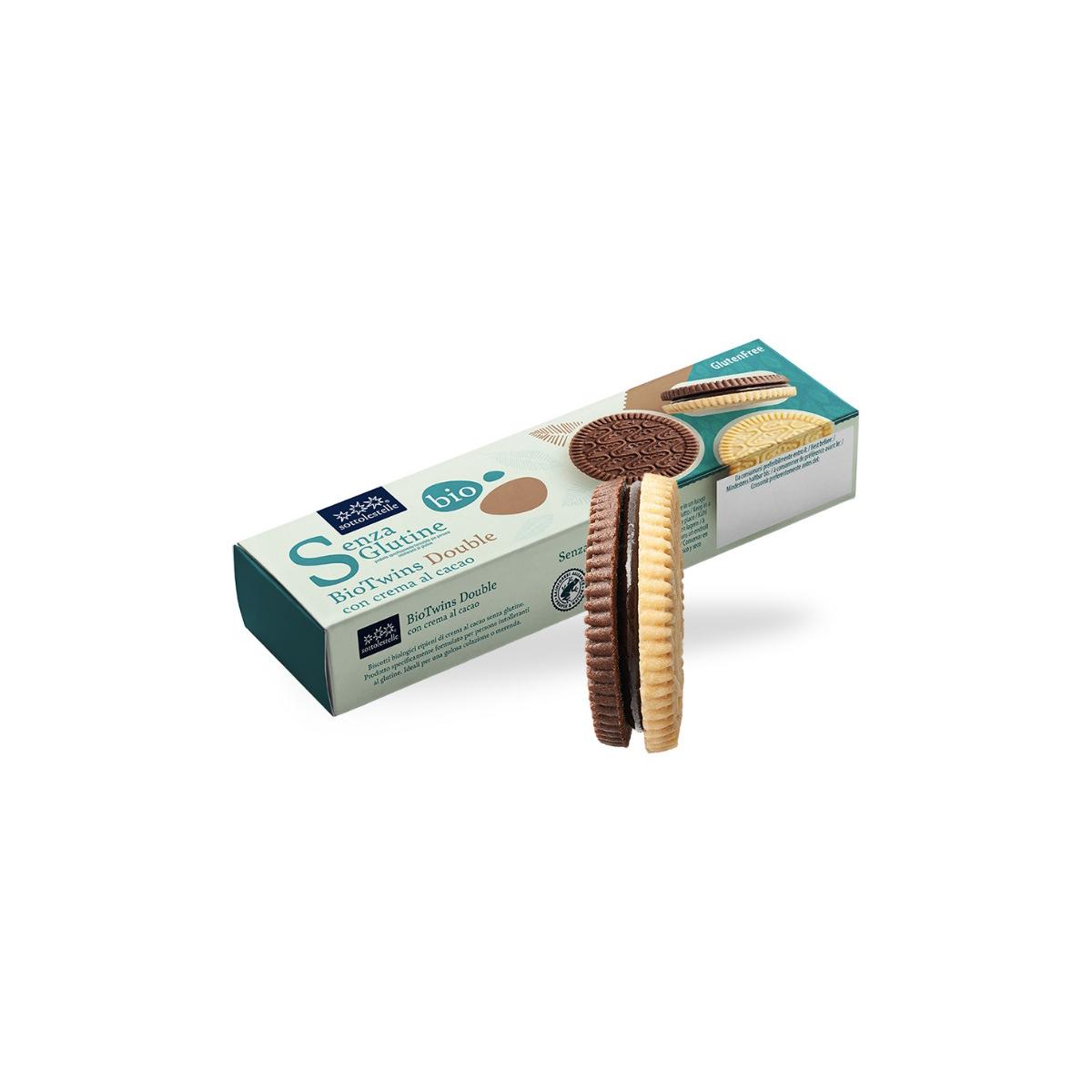 Galleta Biotwins doble crema cacao sin gluten Sotto 125g