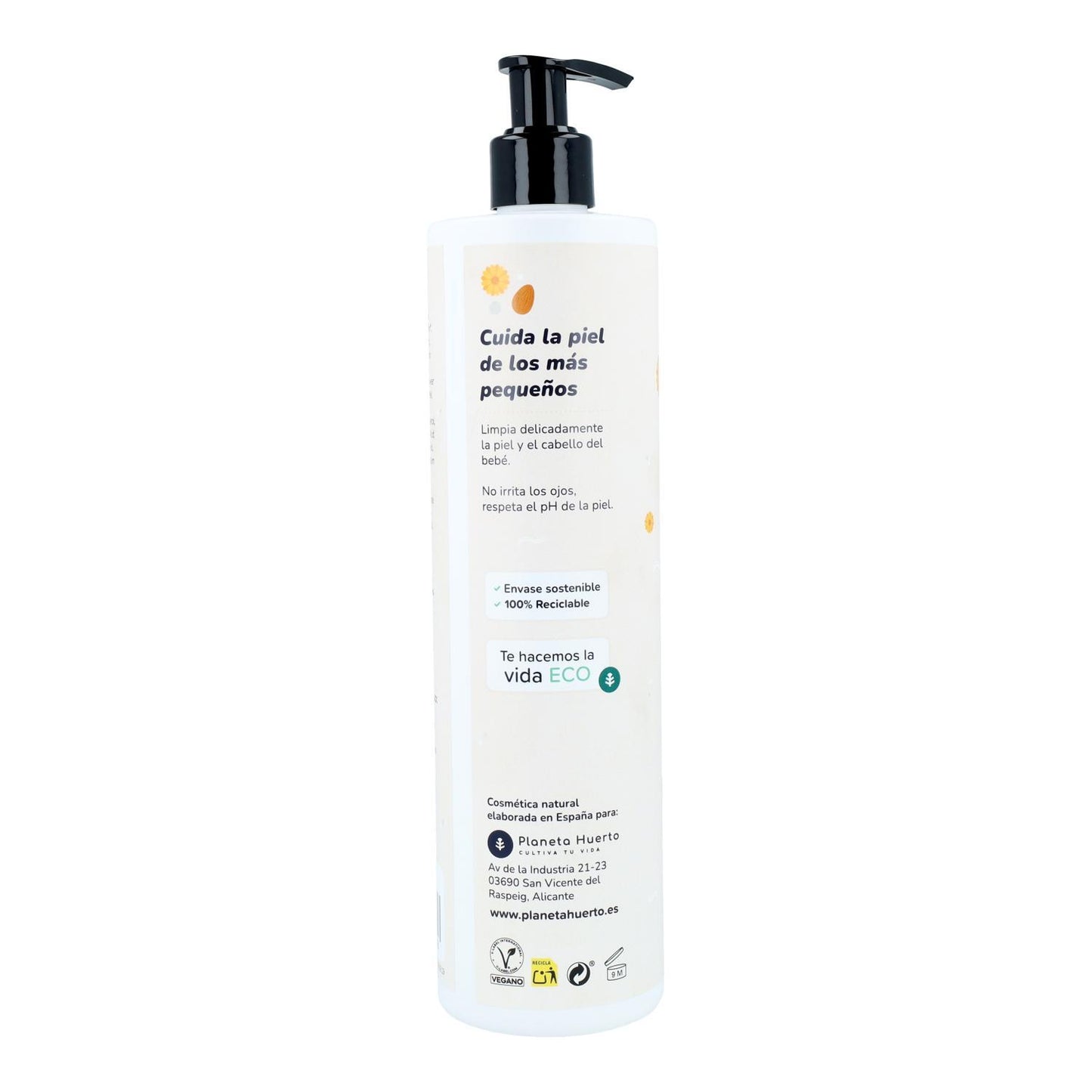 Pack Infantil Caléndula y Almendra: gel y champú + crema hidratante Planeta Huerto