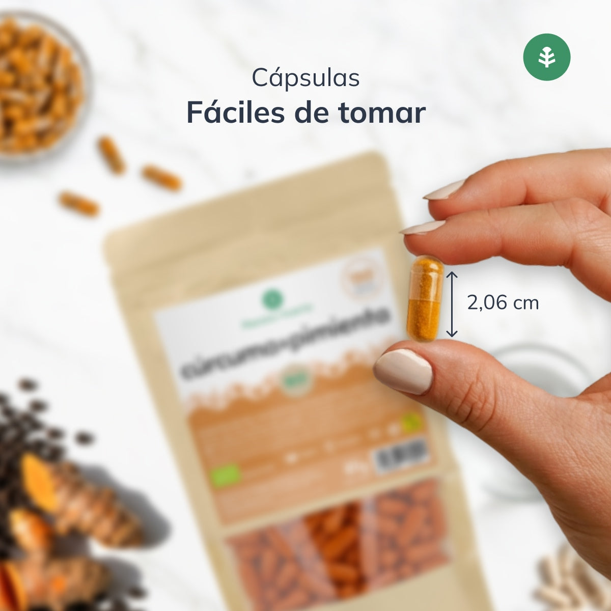 Organic Turmeric + Organic Pepper Planeta Huerto 150 capsules