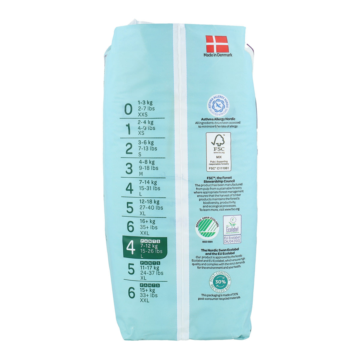 Pañal Pants T4 (7-12Kg) Bambo Nature 20 uds