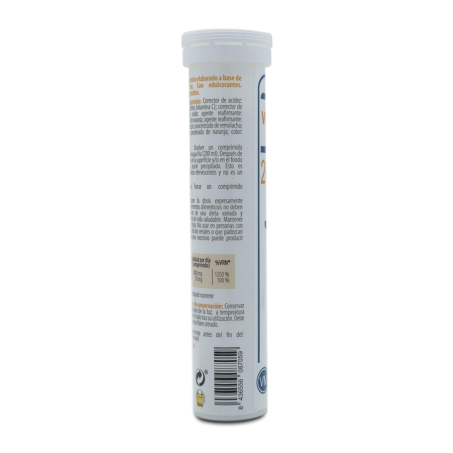 H4U Vitamina C + Zinc vitaminas y minerales 20 comprimidos efervescentes sabor naranja