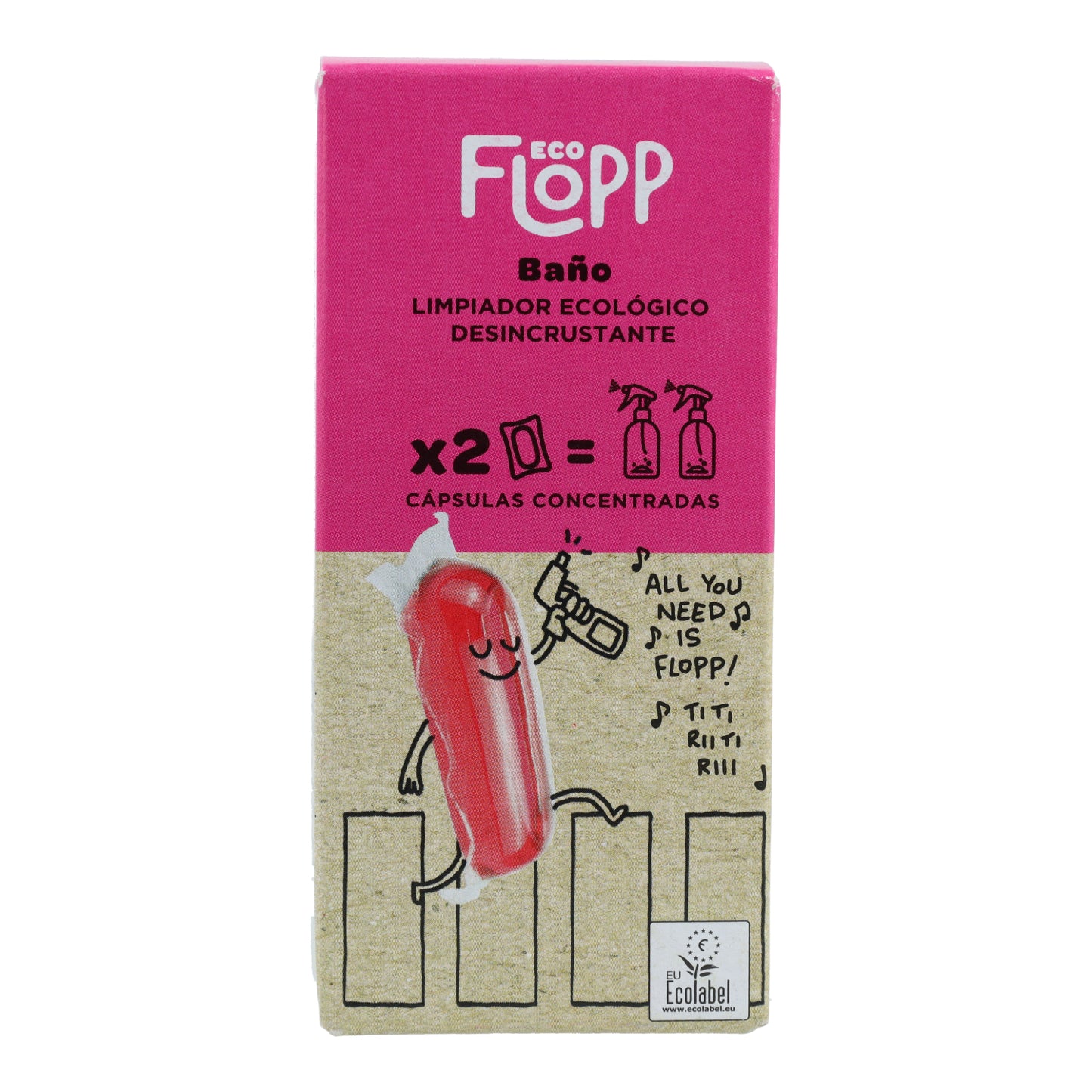 Flopp Water-Soluble Toilet Cleaner Refill 2 Capsules