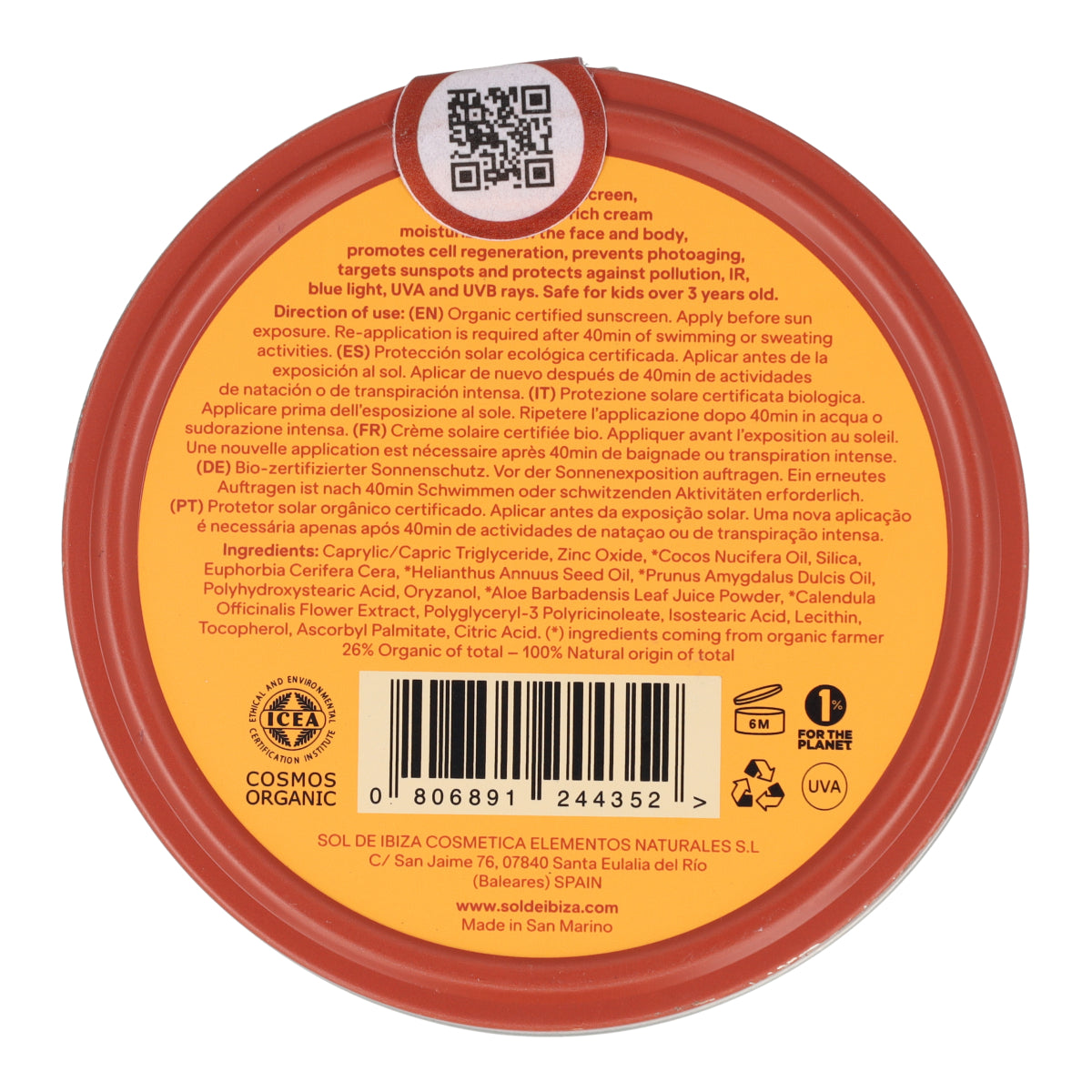 Organic SPF30 Sunscreen 100 g