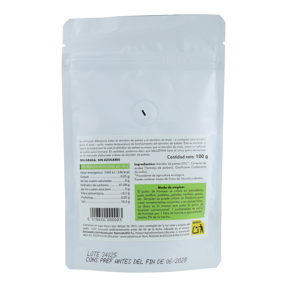 Salud Viva Premium Baking Powder 100 g