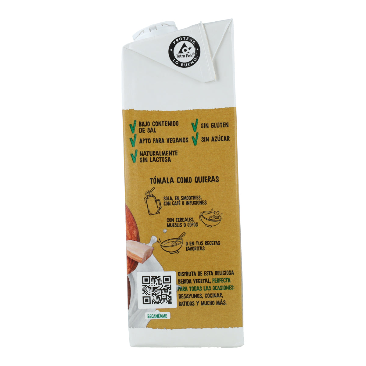 Organic Almond Drink 0% Sugar, 1L Ecocesta