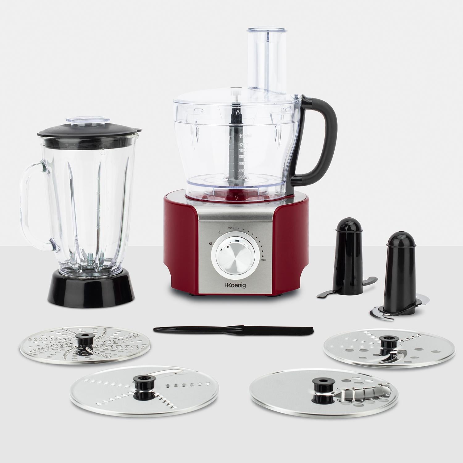 Procesador de alimentos MX18 Rojo HKoenig (Reacondicionado)