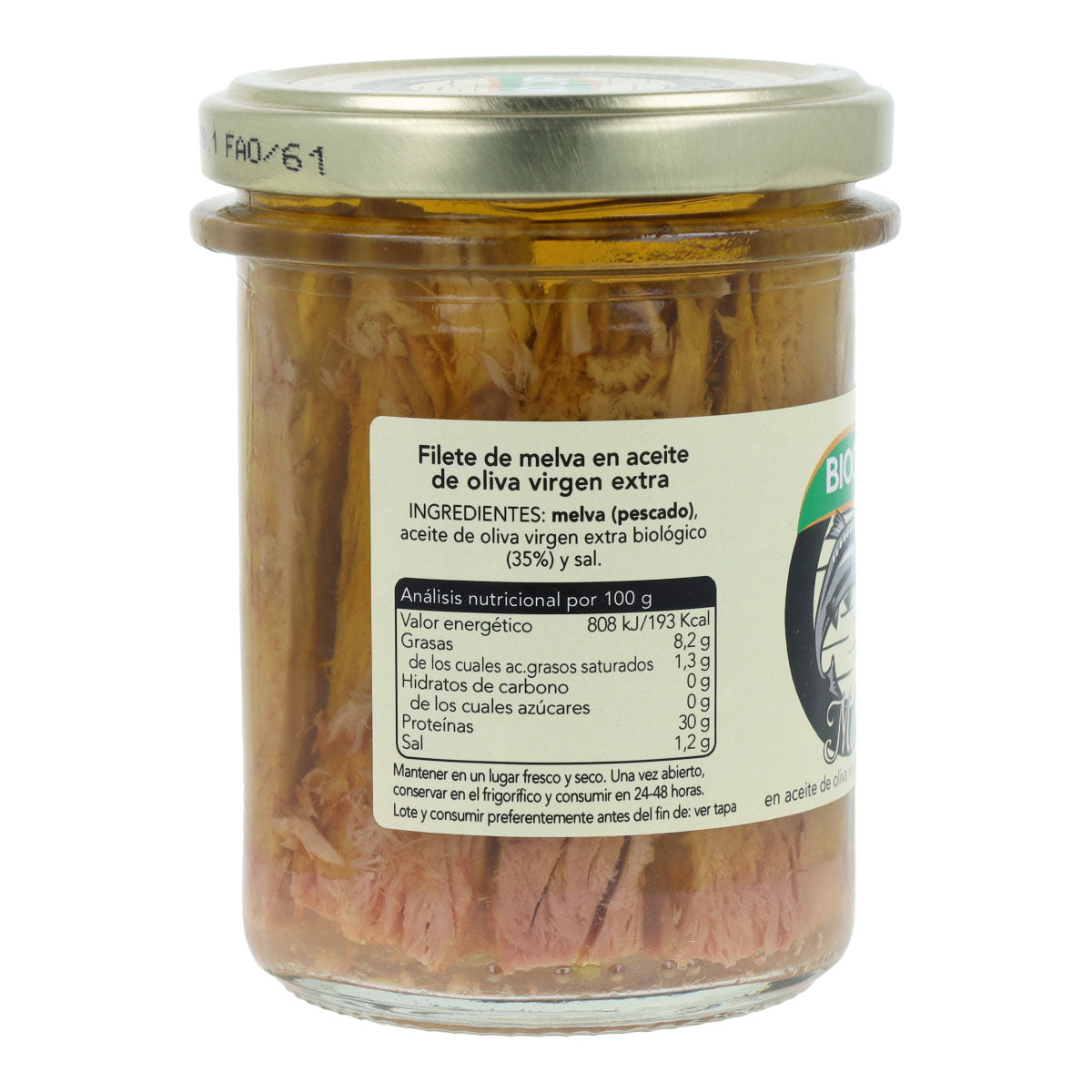 Bio Biocop Canned Fillet of Frigate Mackerel 195 g