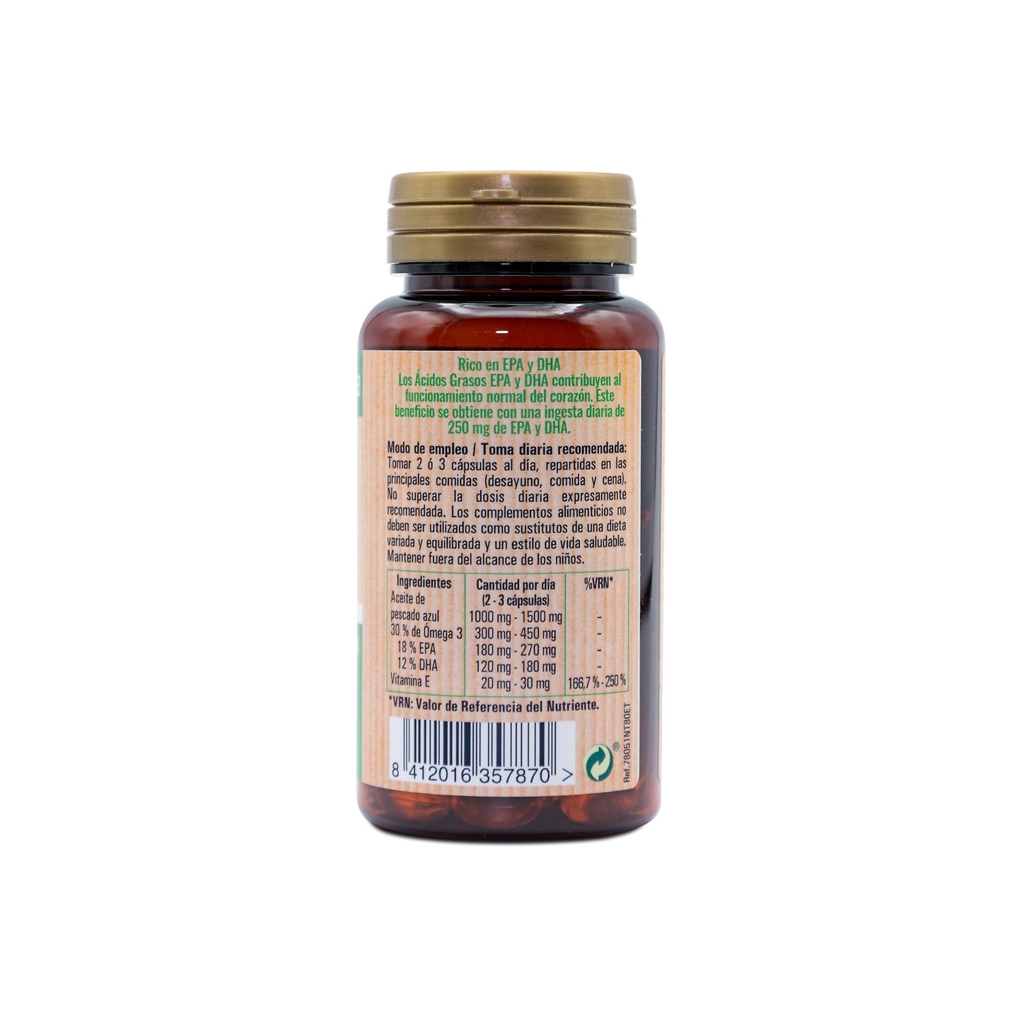 Omega 3, 80 cápsulas blandas. NaturTierra