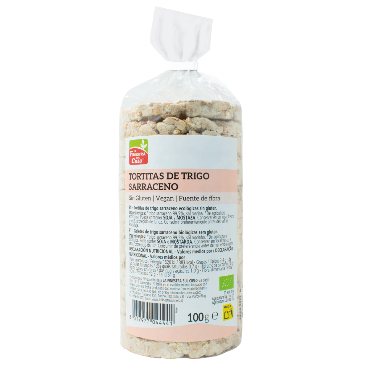 Organic La Finestra Sul Cielo Salted Gluten-Free Buckwheat Pancakes 100 g