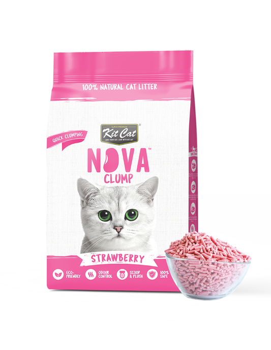 Cat Litter Kit Eco SoyaClump - Strawberry 7 L Cat Litter
