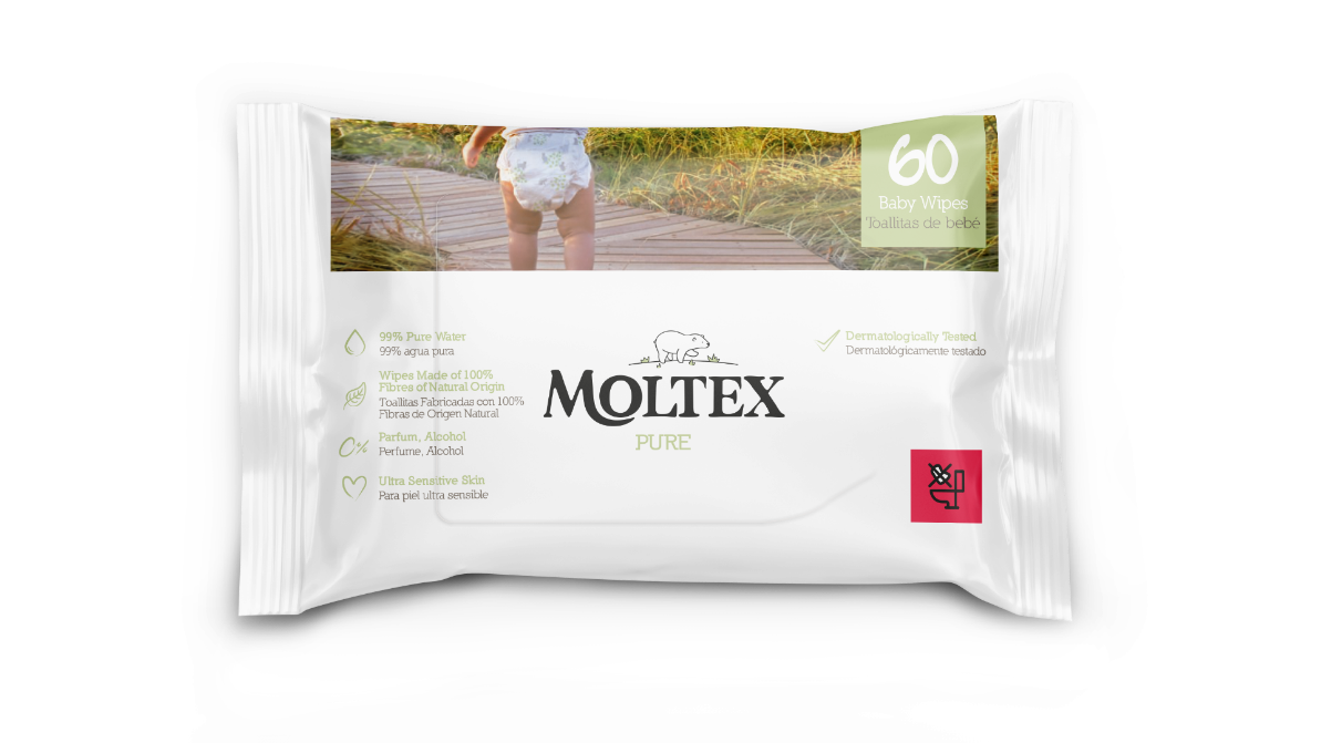 Moltex Pure & Nature wipes 60 units