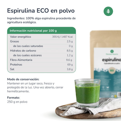 Espirulina en polvo ECO Planeta Huerto 250 gr