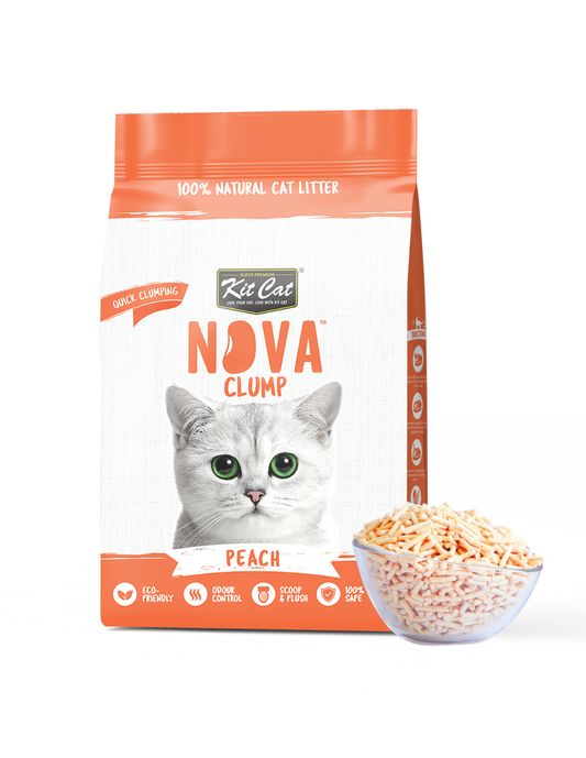 Kit Cat Eco SoyaClump Cat Litter - Peach 7 L Cat litter