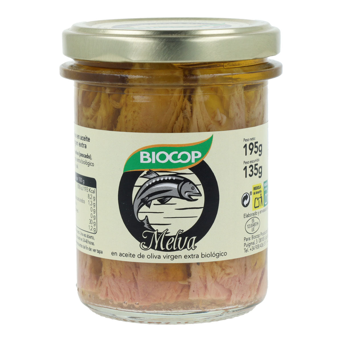 Bio Biocop Canned Fillet of Frigate Mackerel 195 g