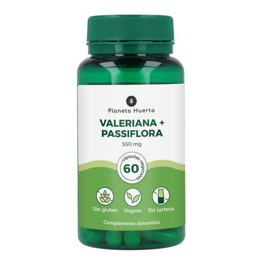 Valeriana + Passiflora Planeta Huerto 60 cápsulas