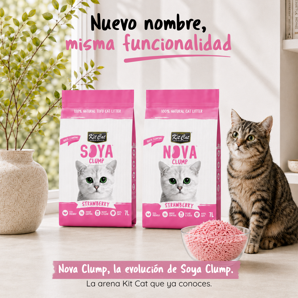 Cat Litter Kit Eco SoyaClump - Strawberry 7 L Cat Litter