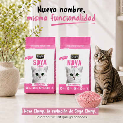 Cat Litter Kit Eco SoyaClump - Strawberry 7 L Cat Litter