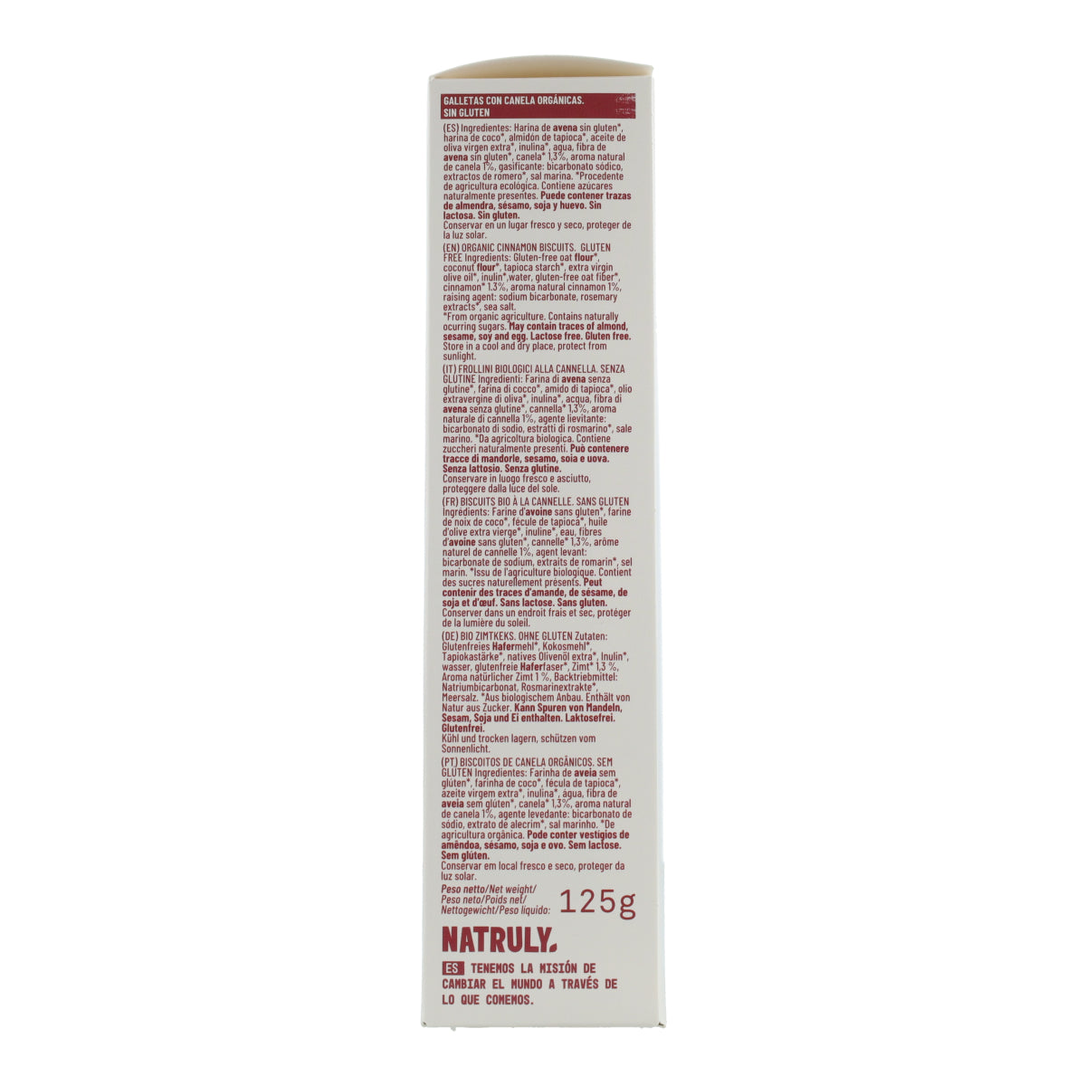 Natruly Organic Cinnamon Flavour Cookies 125 g