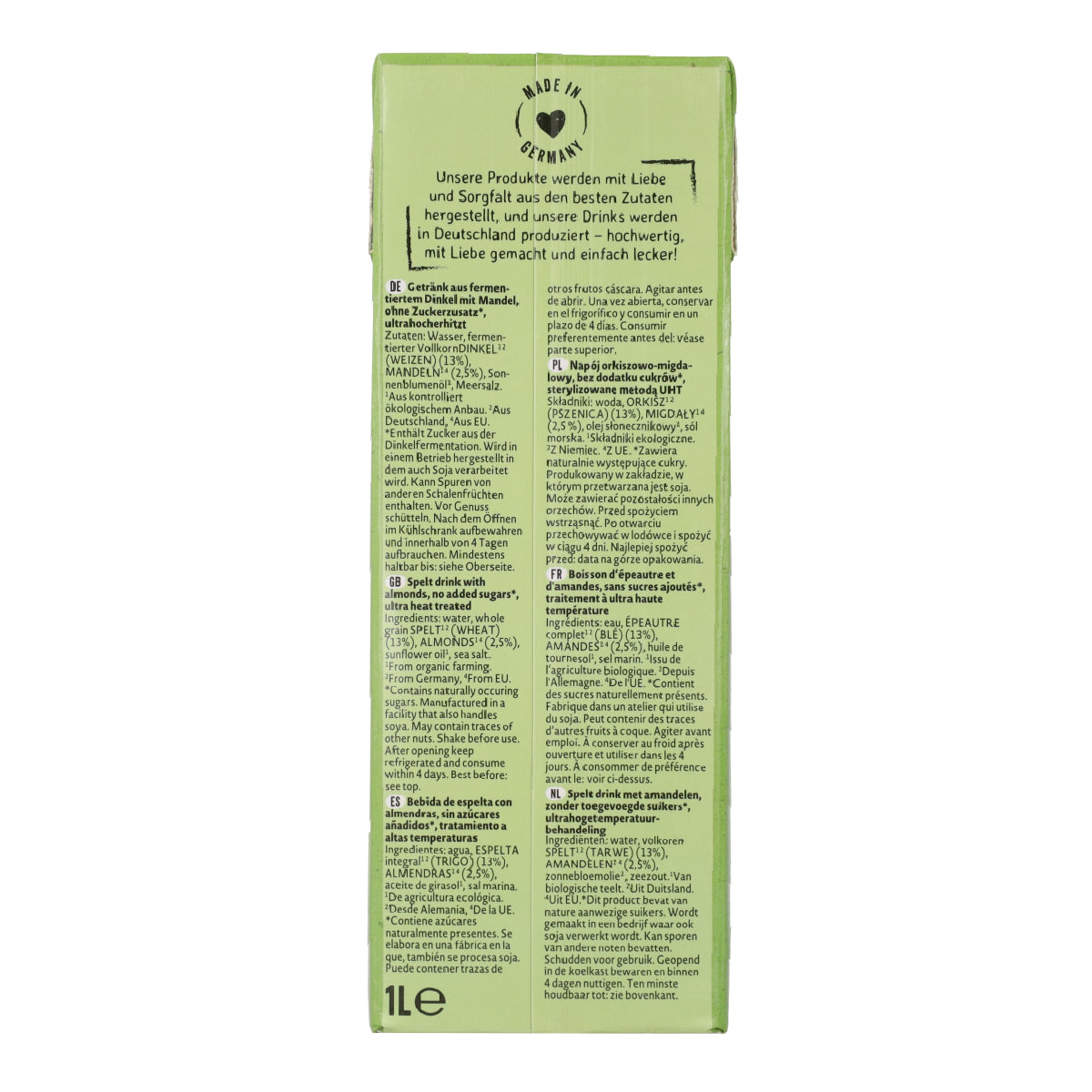 Natumi Organic Spelt and Almond Drink 1 L