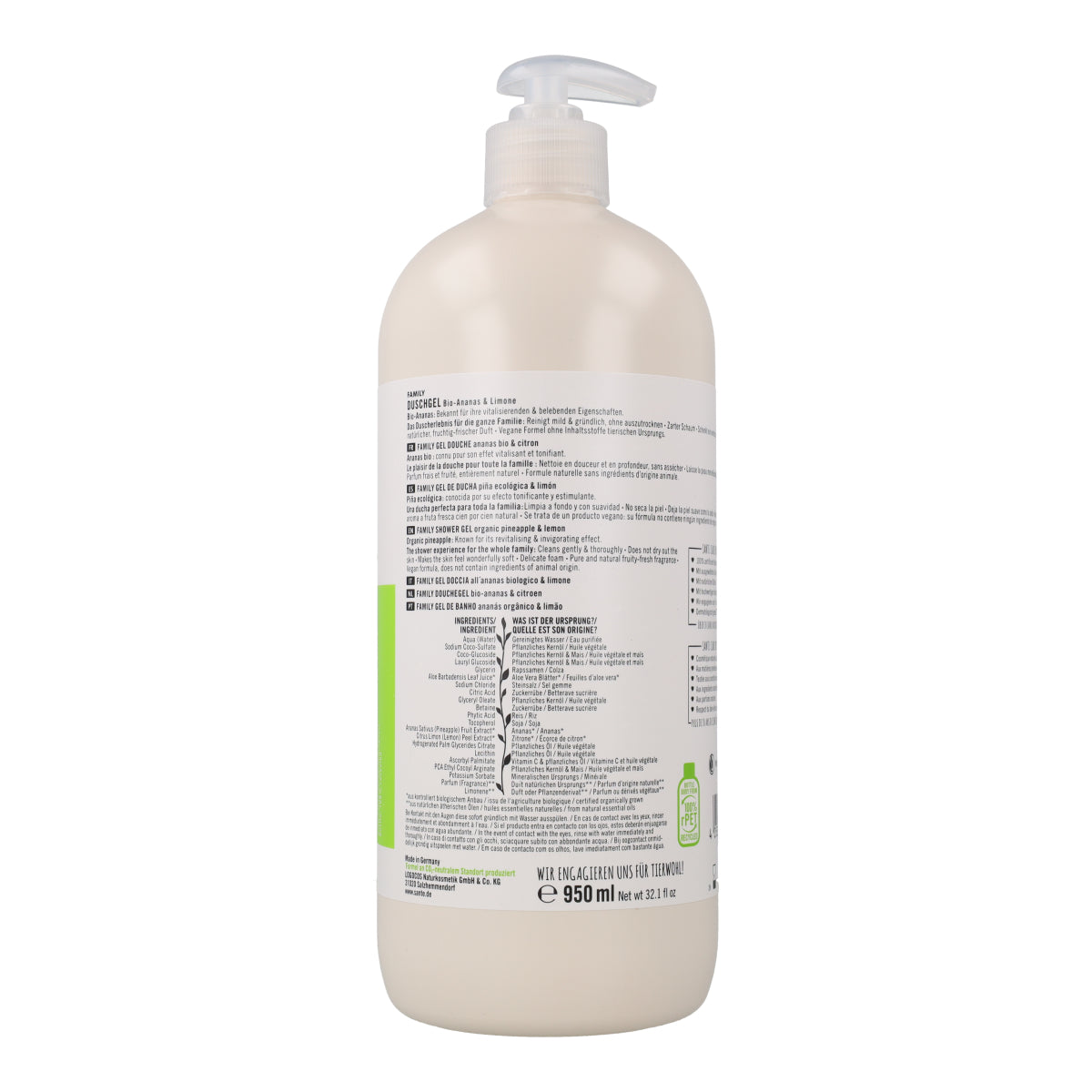 Sante Organic Pineapple and Lemon Shower Gel 950 ml