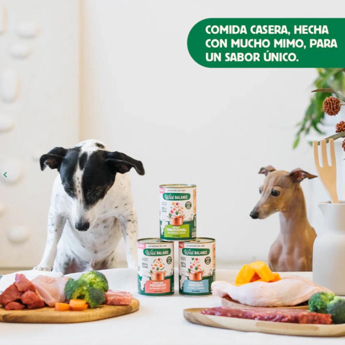 Lata completa Estofado de Mercado con Pavo y Ternera para Perros Wild Balance 400 g