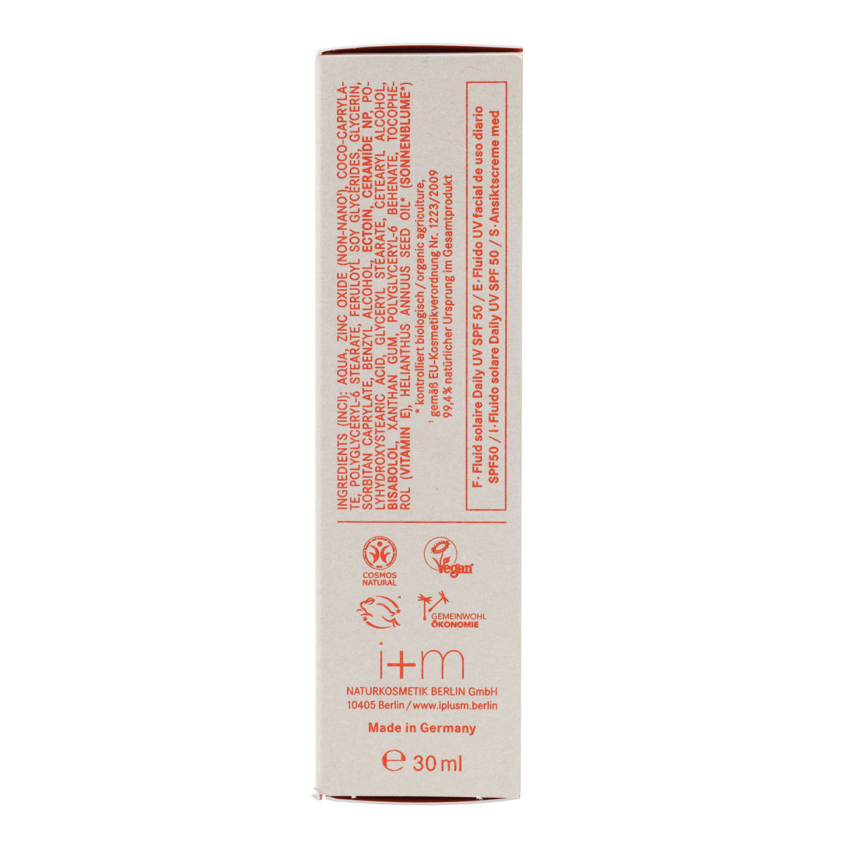I+M Daily Use Facial Fluid UV SPF50 30 ml