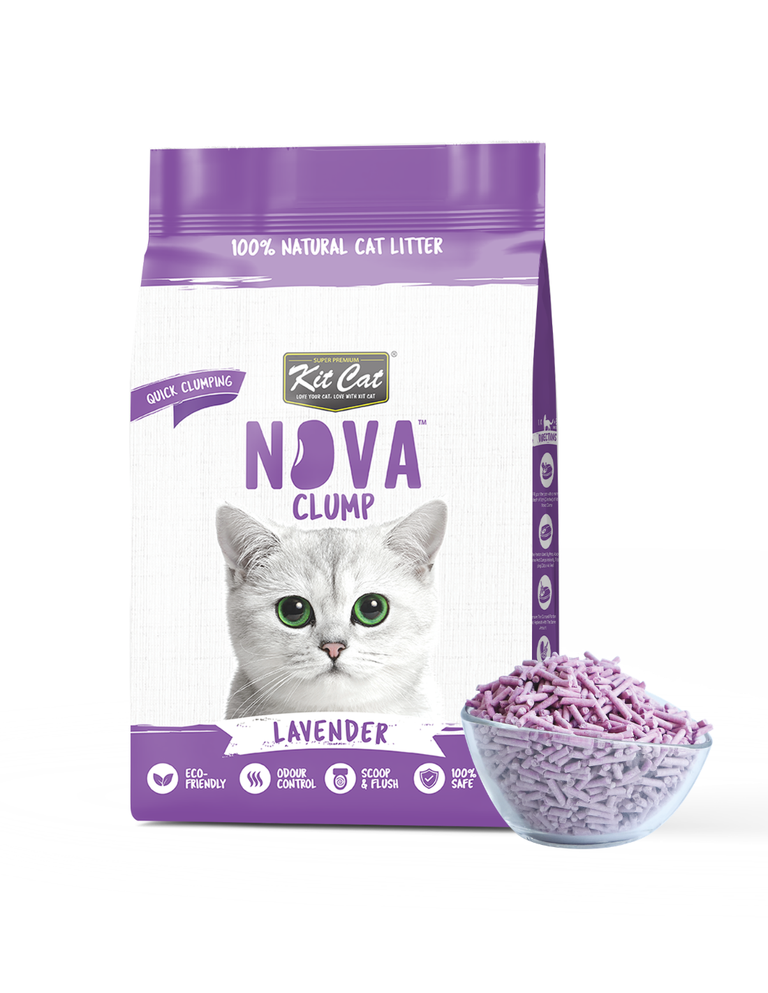 Cat Litter Kit Eco SoyaClump - Lavender 7 L Cat litter