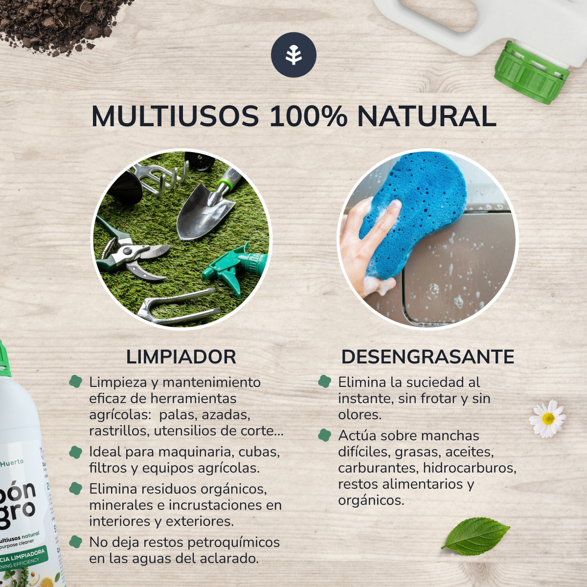 Jabón potásico Negro Planeta Huerto 1 L