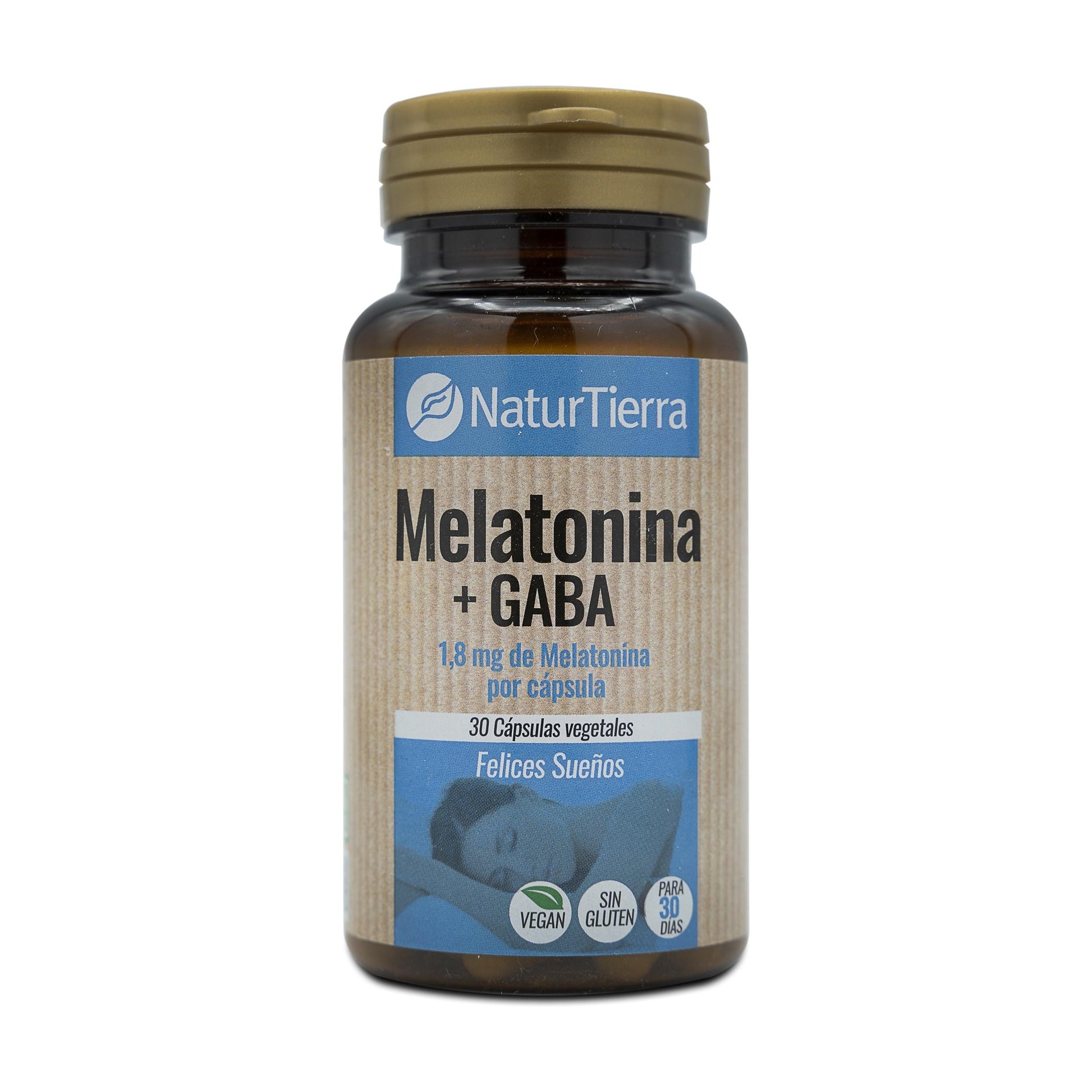 Melatonina + gaba, 30 cápsulas vegetales. NaturTierra