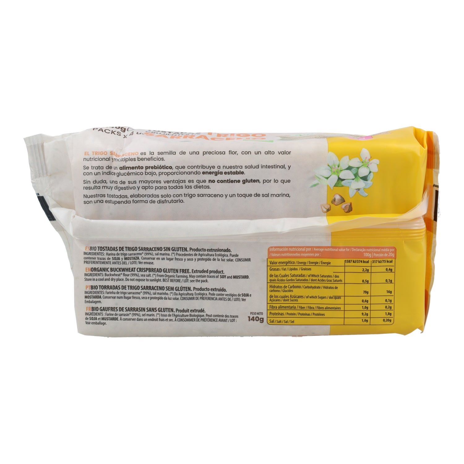 Sol Natural gluten-free buckwheat toast 140 g organic