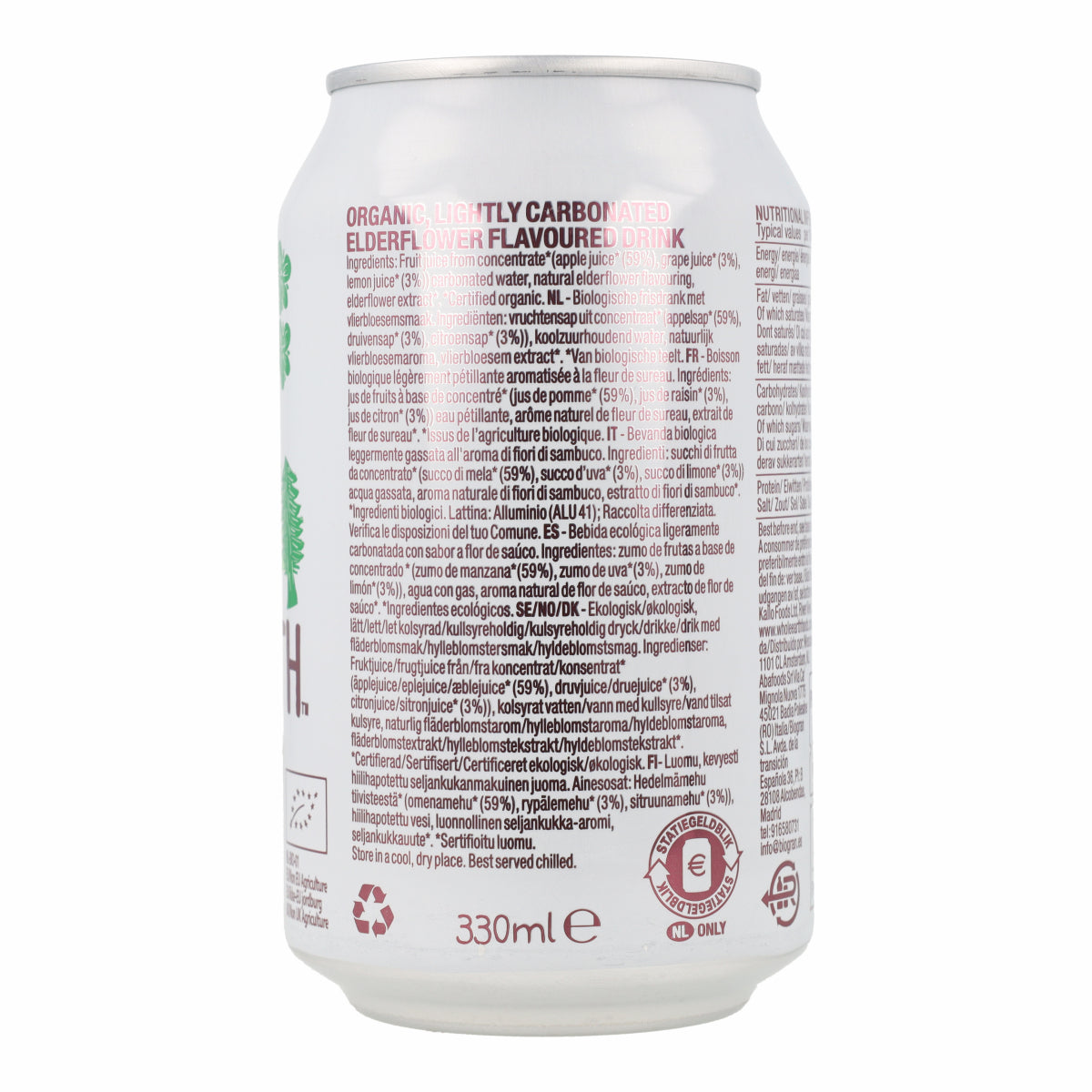 Whole Earth Organic Elderflower Soft Drink 330 ml