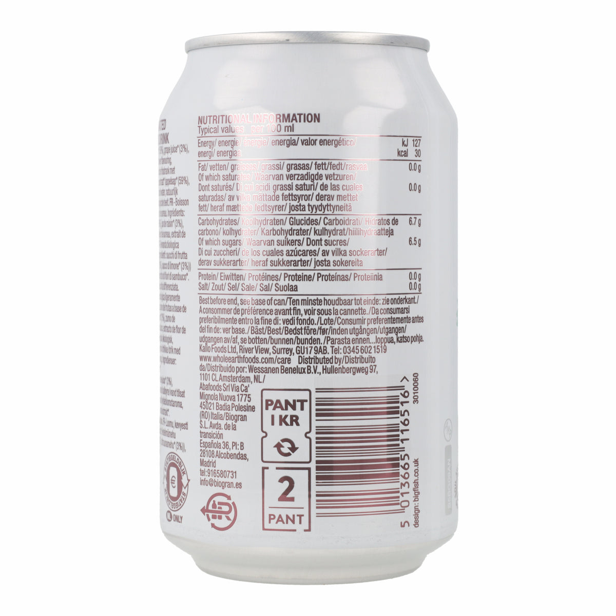 Whole Earth Organic Elderflower Soft Drink 330 ml